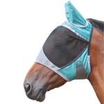 Shires Deluxe Horse/Pony Fly Mask With Ears, UV Protection (Full, Green)