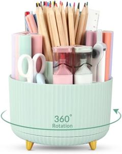 SKYDUE 360 Degree Rotating Pencil Pen Holder, Sage Green