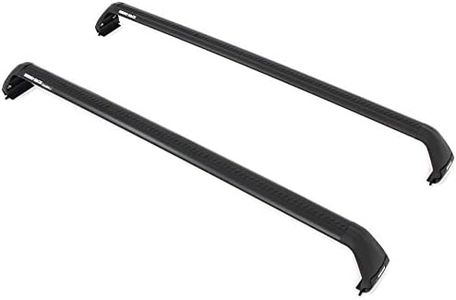 Rhino Rack Roof Rack Compatible with Jeep Wrangler JK & JL Two Door Hard Top Complete Roof Rack, High Strength Powder Coated Aluminum Vortex Aero Bars and Glass Filled Nylon Legs Easy Mount Black SG60