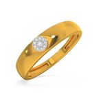 KISNA Real Diamond Jewellery 14KT Rose Gold SI Diamond Ring for Men | Lucifer S16