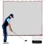 FRANKTECH Golf Netting, 10x10 Ft Golf Practice Net and Sports Netting, High Impact Golf Hitting Barrier Net, Heavy Duty Golf Ball Netting, Ideal for Backyard Driving with Real Golf Balls, Black