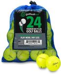 GolfBall Nut Used Golf Balls for Titleist Pro V1x - Includes a Mesh Bag with 5A Quality Golf Balls,24 Count, Yellow