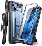 SUPCASE Outdoor Case for iPhone 14 / iPhone 13 (6.1 Inch) Mobile Phone Case 360 Degree Case Bumper Protective Cover [Unicorn Beetle Pro] with Screen Protector 2022 Edition (Blue)