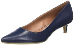 Calvin Klein Women's Gabrianna Pump, Navy Leather, 7