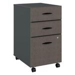 Bush Business Furniture Series A 3 Drawer Mobile File Cabinet in Slate and White Spectrum