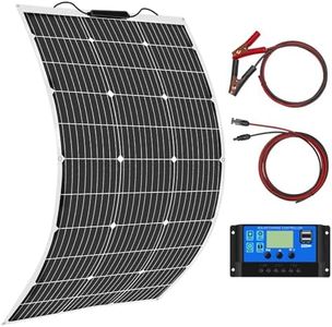 Aysolar Kit Panneau Solaire Souple 100W 18V Monocristallin Panneaux Solaires avec 10A Charge Contrôleur pour 12V Batterie, Camping-Car, Camper, Van, Bateaux, Caravane