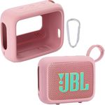 co2CREA Silicone case for JBL Go 4 Waterproof Portable Bluetooth Speaker, Portable Ultra-light Protective Sleeve with Carabiner (Not Included speaker)