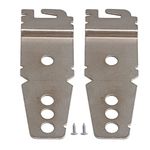 BQLZR 7.5x2.5cm Metal Silver 8269145 Undercounter Dishwasher Mounting Bracket Replacement for Pack of 2