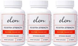 Elon R3 Extra Strength for Hair Growth - Hair Growth Supplements for Women to Grow Thicker, Fuller Hair, Advanced Formula with Biotin & Collagen, 60 Count (Pack of 3)