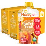 Happy Tot Organics Super Foods, Bananas, Peaches & Mangos + Super Chia, 4.22 Ounce (Pack of 16)