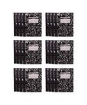 Mintra Office Composition Books (Black Marble Comp - Wide Ruled, 24 Units (6-4pks))