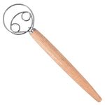 Danish Dough Whisk, Stainless Steel Dutch Style Hand Bread Mixer Dough Whisk Baking Tool For Pastry or Pizza (Style 2)
