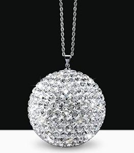 Daydayholiday Car Crystal Ball Car Rear View Mirror Pendant CARM Bling Car Decor Accessories Car Bling Decoration for Women