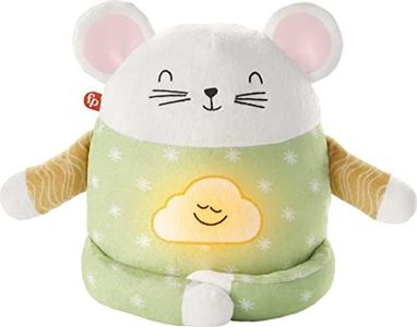 Fisher-Price Toddler Toy Meditation Mouse Plush Sound Machine with Music and Light for Preschool Kids Ages 2+ Years