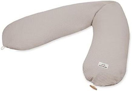 Julius Zöllner Wafffelpique Stillkissen ca. 190 cm | Füllung 42 Liter EPS-Mikroperlen | Made in Germany | Bezug aus 100% Baumwolle | Oeko-TEX® Standard 100 | Seashell