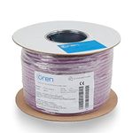 Oren CAT7 100m Ethernet Cable - 23 AWG Pure Copper Wire - 900 MHz Bandwidth S/FTP Internet LAN Network Cable, Halogen Free, Non-Corrosive, Flame Retardant – 10GbE High Speed Ethernet Cable