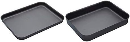 masterclass Professional Hard Anodised Non-Stick Large Baking Tin, 42 x 31 cm (16.5" x 12") & KitchenCraft Professional Hard Anodised Non-Stick Large Roasting Tin, 42 x 31 cm