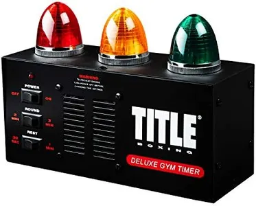 Title Deluxe Gym Timer - Gym Clock, Interval Timer, Workout Timer, Boxing Timer, Gym Clock Timer, Interval Timer for Workout, Gym Timer, Boxing Equipment