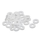 Sourcingmap PTFE Flat Washers 10mm OD 5mm ID 2mm Thickness Sealing Gasket for Faucet Pipe Water Hose, White, Pack of 30