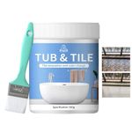 Bathroom Tile Paint Kit - Quick-Dry Refinishing Kit for Bathroom | Quick-Drying Tub Paint White Bathtub Paint for Sinks, Countertops, Floors And Wall
