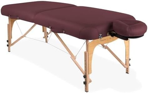 Earthlite INNER STRENGTH Paquet de table de massage portable E2 - Table de massage Reiki complète Incl. Berceau, oreiller et housse de transport de luxe ajustables (76x185cm) Burgundy
