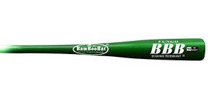 BAMBOOBAT by Pinnacle Sports Equipment INC. Adult Fungo Infield/Outfield Bamboo Baseball Bat, White Handle/Forest Barrel, 34"