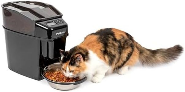 PetSafe - Distributeur Automatique de Croquettes pour Chien et Chat 5.6 L Healthy Pet Simply Feed- Programmable jusqu'à 12 Repas secs/Jour avec Ecran LCD, Fonctionne avec Piles ou Secteur - Noir