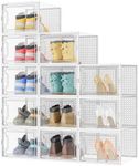 HOMIDEC Shoe Storage Box,12 pcs Sta