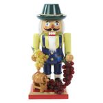 Kurt Adler Wooden Winemaker Nutcracker, 10.25-Inch