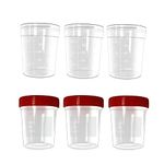 Specimen Cups -120ml with Leak Proof Screw on Lids Individually Wrapped,Pack of 10