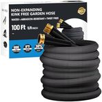 100 FT Garden Hose, Non-Expanding Water Hose, Ultra Flexible, Burst-Resistant, Kink-Free, High-Pressure Garden Hose for Easy All-Weather Use on Lawns, Gardens, and Outdoor Cleaning