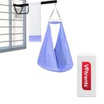 VParents Toddler Baby Swing Cradle with Mosquito Net Spring and Metal Window Cradle Hanger (Blue)