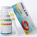 Aqualuna Pool and Spa Test Strips 100 Counts - 3 Way Hot Tub Test Kit Testing for Free Chlorine/Bromine, Total Alkalinity and pH- Easy and Accurate Water Maintenance