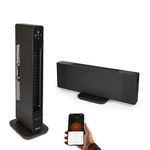 Dimplex DXDC22 ThermaFlex 2-in-1 Smart Convector Hot & Cold Tower Fan – 2.2kW Portable Electric Heater with Wi-Fi App Control, Energy Efficient Eco Mode – Use Flat or Upright – Black, 15m² Coverage