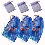 BRILISLE Crab Trap Bait Bags 6 Pieces 12 Pieces Set with Stainless Locker for Crab Catfish crawfis Lobster,Crab Bait Bags Lobster Pots Bait Bags 3s3n