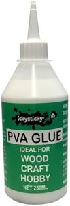 IckystickyPVA Glue 250 ml Non-Toxic, Dries Clear - Craft Supplies, DIY Projects, Home Decor, School Supplies, Woodworking