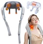 XTO Neck Massager Mini Back Neck Massager with Heat Kneading Electric Massager for Neck,Back,Shoulder,Leg,Shiatsu neck massager Muscle Relaxation Gifts Mom and Dad(Gray)