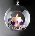 The Purple Tree Hanging Glass Terrarium Tealight Candle Holders for Diwali Christmas (Pack of 1) Diwali Tealights, Corporate Gifts, Home Decor Gift Item, Diwali Decoration, Christmas Decoration