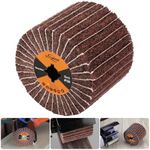 Non-Woven Wheel Surface Conditioning Tool, 120 Grit 120 x 100 x 19 mm Abrasive Drawing Polishing Wheel with Sandpaper for Wood Metal Burnishing Wheel 4.7"x 4"