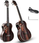 Minor Imperfections - Caramel Ebony Wood Baritone Ukulele 30inch Wood LCD Color Display Electric Ukelele