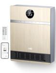 DREO Smart Wall Heater, IP24 Electric PTC Space Heater for Indoor Use, 30° Oscillation, Adjustable Thermostat, Remote Control, Works with Alexa, 24H Timer, Easy-mounted Heater for Bedroom, Office