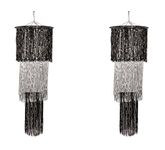 Beistle S57510BKSAZ2 Shimmering Chandeliers, Black/Silver