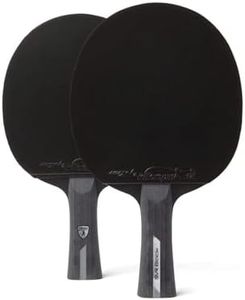 Killerspin SVR 2U Black Paddle Set of 2 Rackets with 4 Balls and Foam Protective Paddle Storage Case