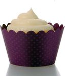 Dress My Cupcake Standard Cupcake Wrappers, Set of 50 Royal Purple