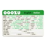 ooozu Italian Language Card | Lightweight Credit Card-Sized Italian Phrasebook Alternative | Essential Words and Phrases for Holidays and Travel to Italy, Rome, Venice, Milan, Florence