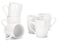 MIWARE 11 Ounce Porcelain Mugs, Set of 6, Tea and Coffee Mug Set, Ivory White