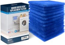 12 Pack Dryer Filter Replacement - Compatible with Better Vent Indoor Dryer Vent (60 Dryer Loads Total)