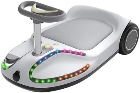 Hover-Pro Kids Electric Go Kart Wiggle Ride On Car with Bluetooth Speaker Disco LED Lights 100W Strong Motor for Indoor and Outdoor Sports 3 Adjustable Speeds Portable Scooter For Kids Ages 4-7