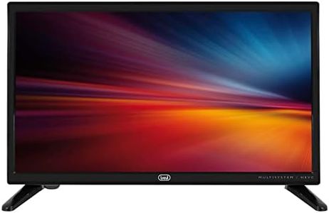 Trevi LTV 1904 SA2, TV 19 Pollici LED HD con Ricevitore Digitale Terrestre, Codec H.265 10 bit, DVBS-S2, USB, HDMI, Funzione Sleep e Hotel, Alimentazione a Corrente o Accendisigari 12V