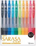 Zebra Sarasa Clip 0.5, 10 Color Set (JJ15-10CA)